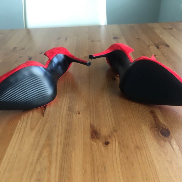Steve Madden, red, suede, stilleto - Picture 3 of 6